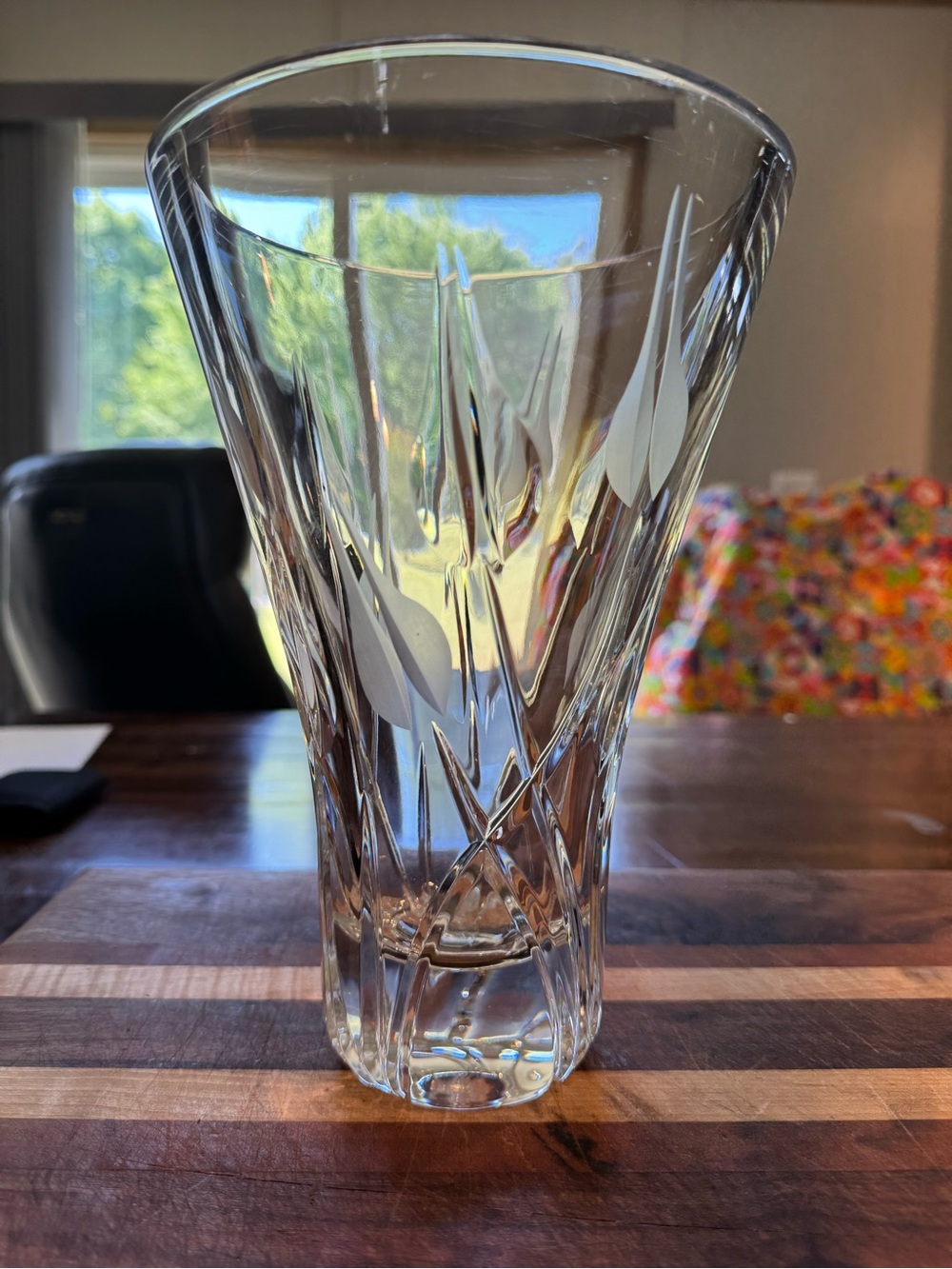 Vintage Laurie Gates Crystal Vase